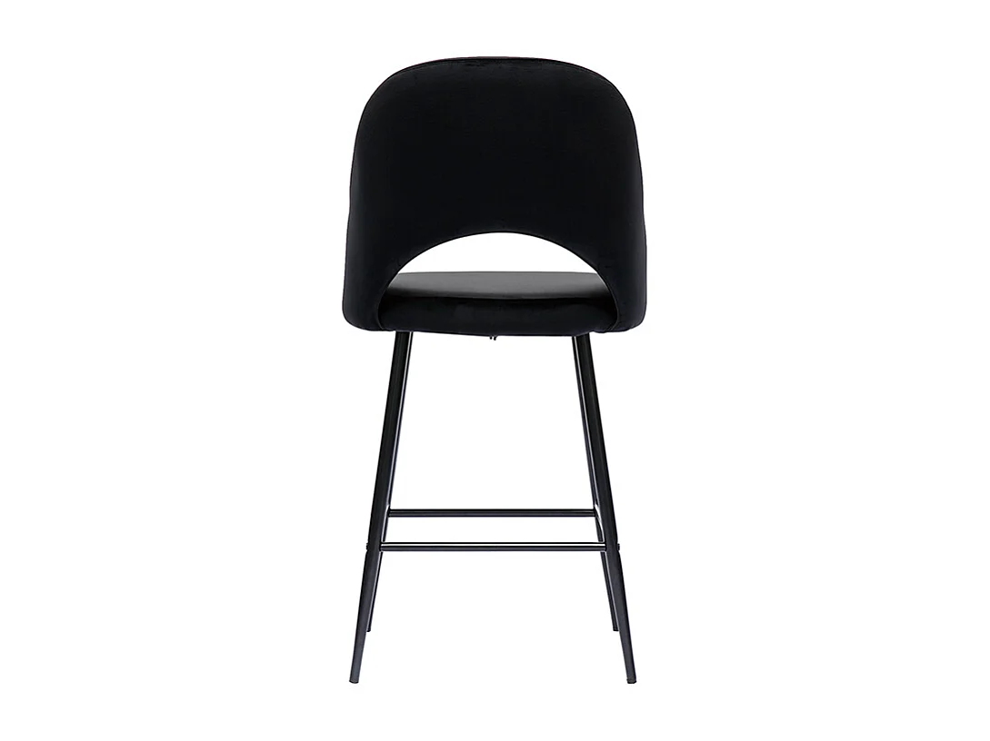 Barhocker aus schwarzem Samt und Metall H65 cm (2er-Set) COSETTE