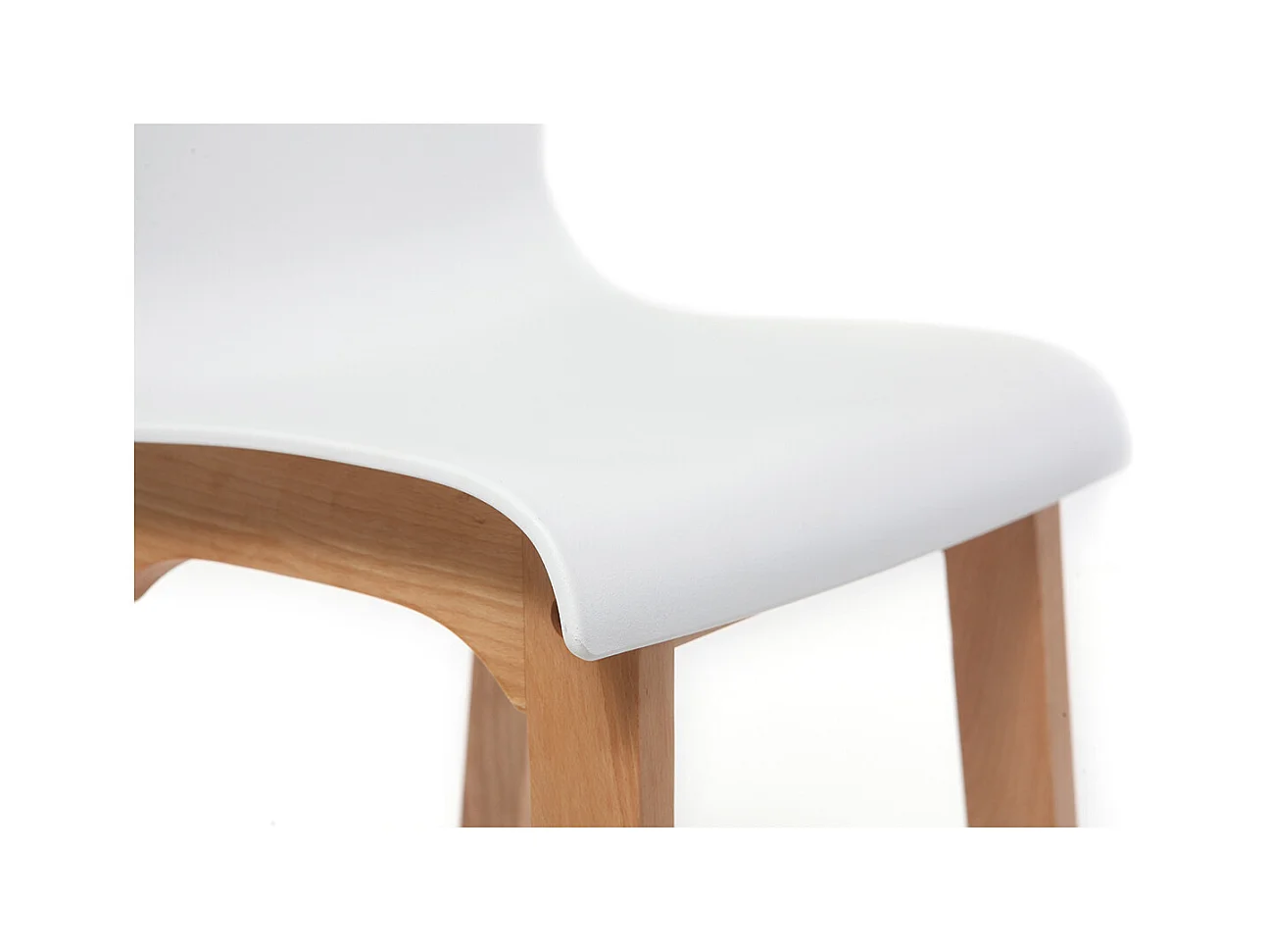 Tabouret de bar design bois et blanc 75 cm (lot de 2) NEW SURF