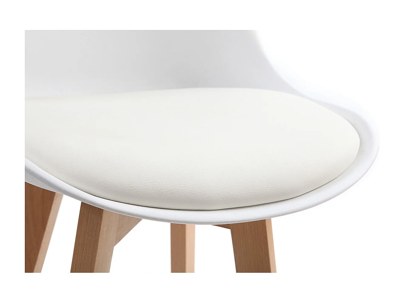 Lote de dos taburetes de bar diseño blancos 65cm PAULINE