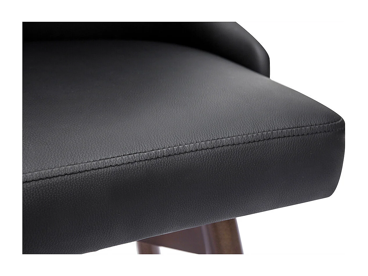 Sgabelli da bar design girevoli nero e legno scuro H65 cm (set di 2) HASTA