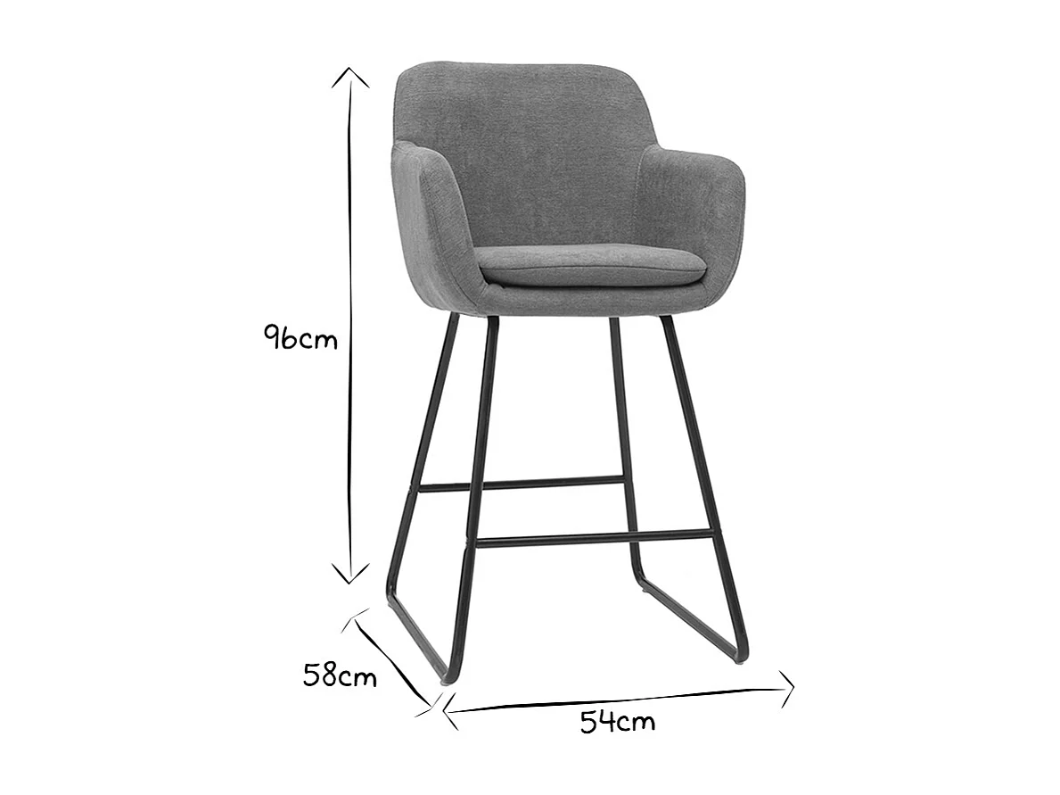 Barhocker aus petrol Stoff mit Samteffekt H65 cm (2er-Satz) AMIKA