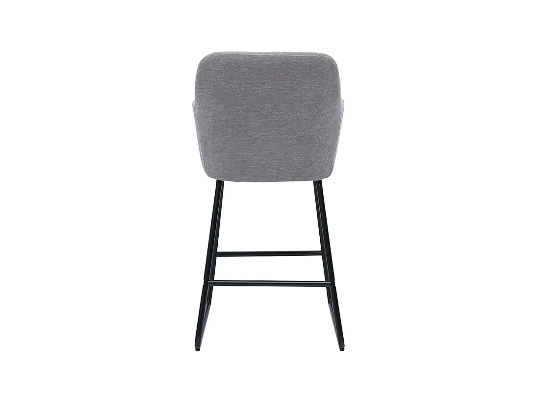 Tabourets de bar en tissu effet velours gris H65 cm (lot de 2) AMIKA