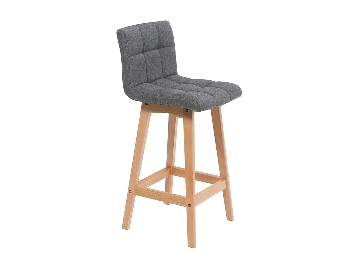 Design-Barhocker Holz und Dunkelgrau 65 cm 2 Stck. KLARIS