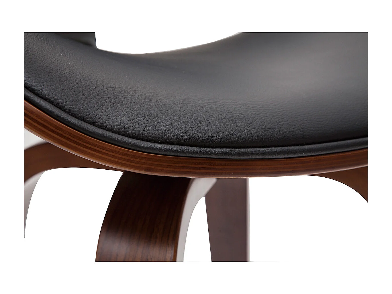 Sgabello da bar design nero e legno scuro 65 cm WALNUT