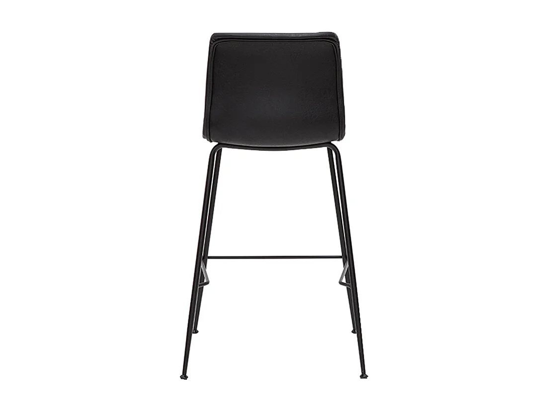 Set de 2 taburetes de cocina fijos negro envejecido y metal negro 65 cm HAROLD