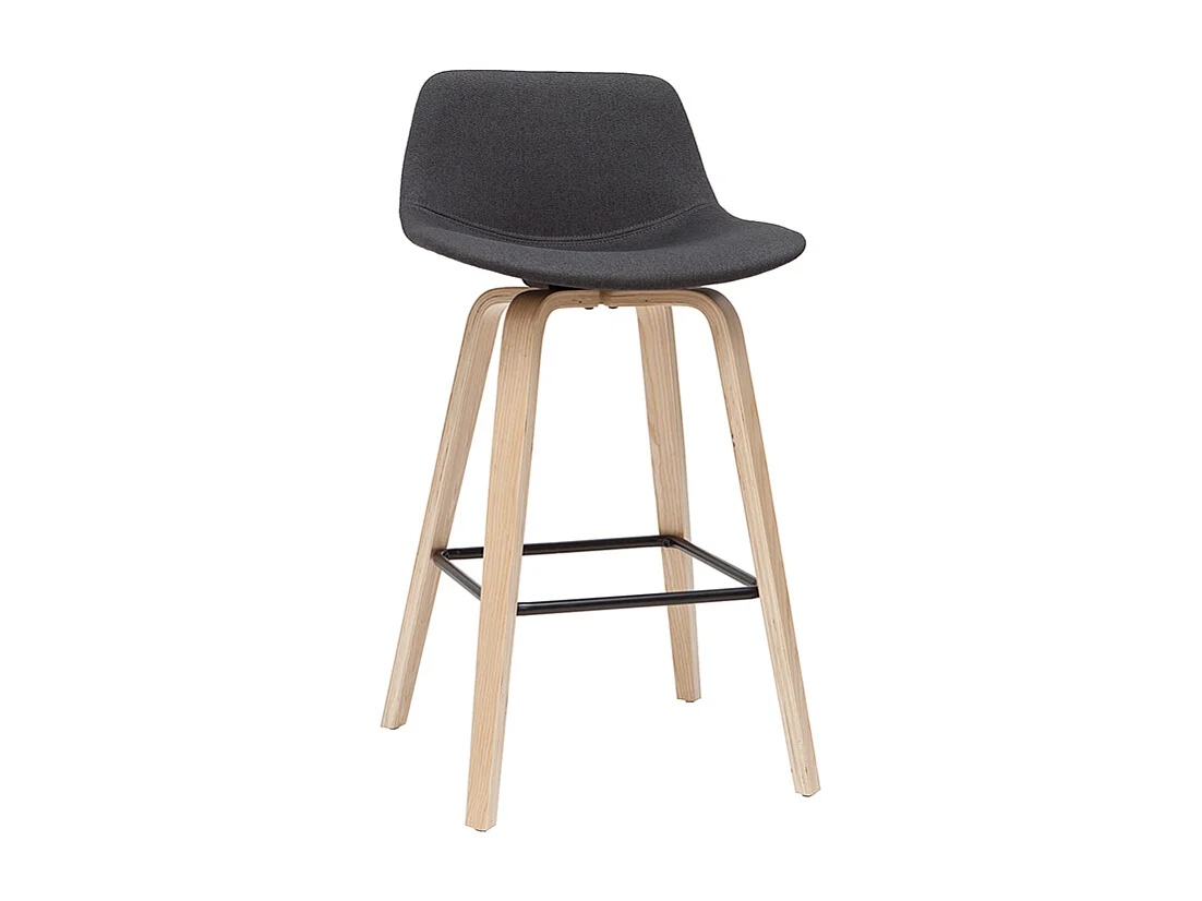 Tabourets de bar scandinaves gris foncé H65 cm (lot de 2) NONIE
