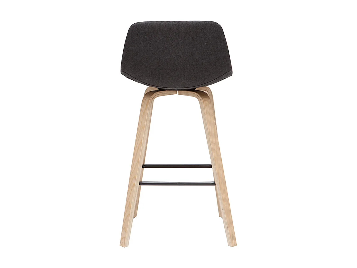 Tabourets de bar scandinaves gris foncé H65 cm (lot de 2) NONIE