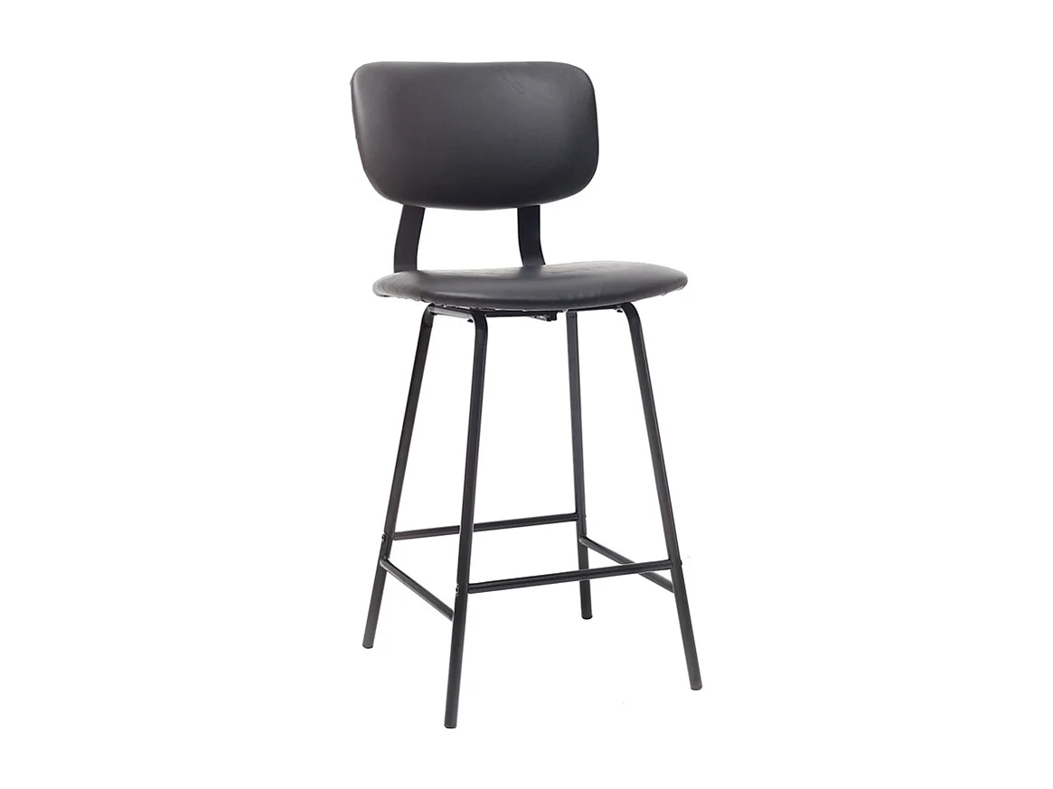 Taburetes de bar vintage negro con patas en metal 65cm (lote de 2) LAB
