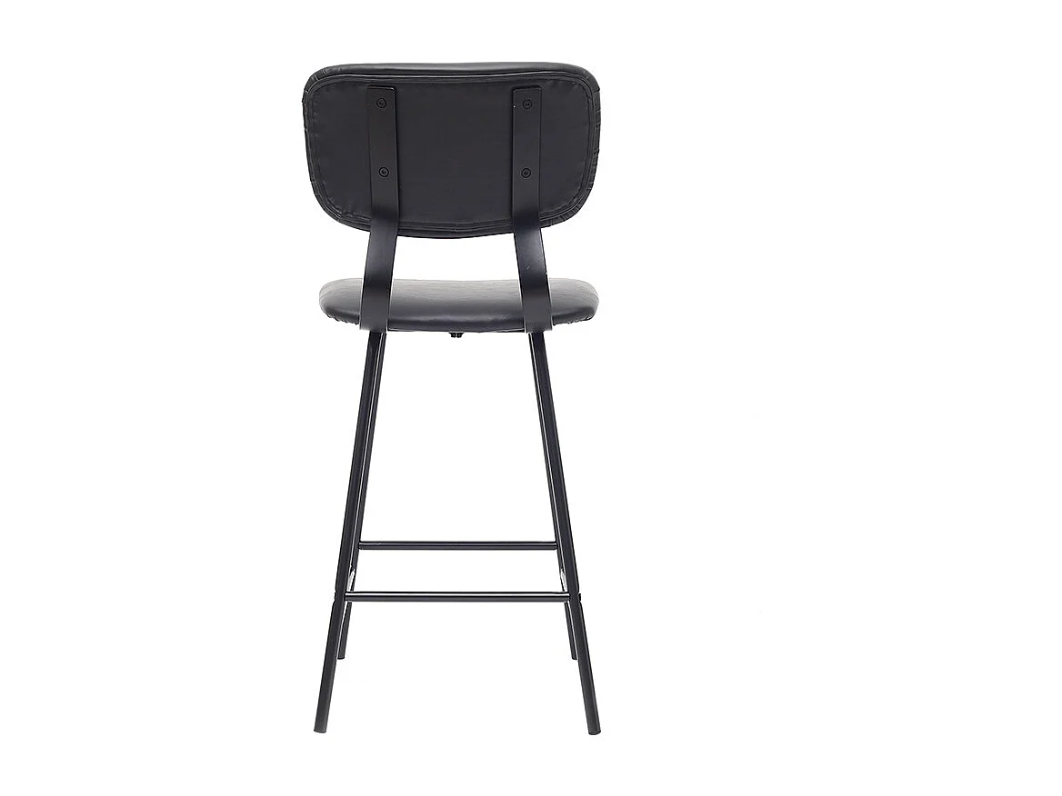 Taburetes de bar vintage negro con patas en metal 65cm (lote de 2) LAB