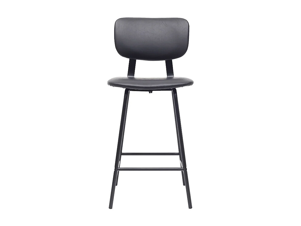 Taburetes de bar vintage negro con patas en metal 65cm (lote de 2) LAB