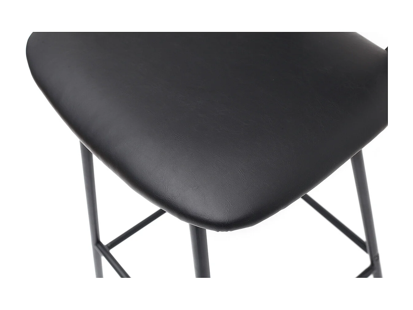 Taburetes de bar vintage negro con patas en metal 65cm (lote de 2) LAB