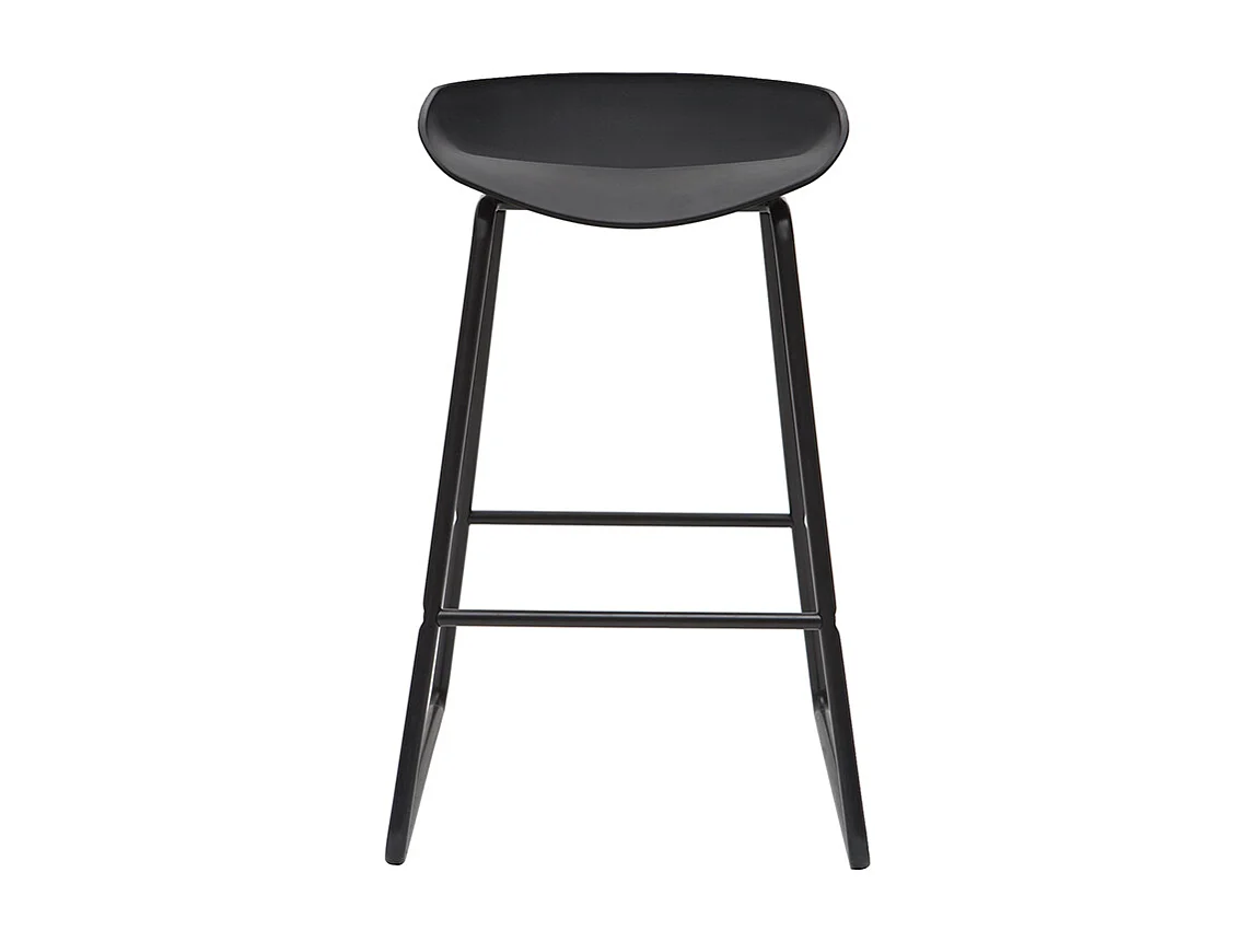Tabourets de bar design noirs H65 cm (lot de 2) PEBBLE