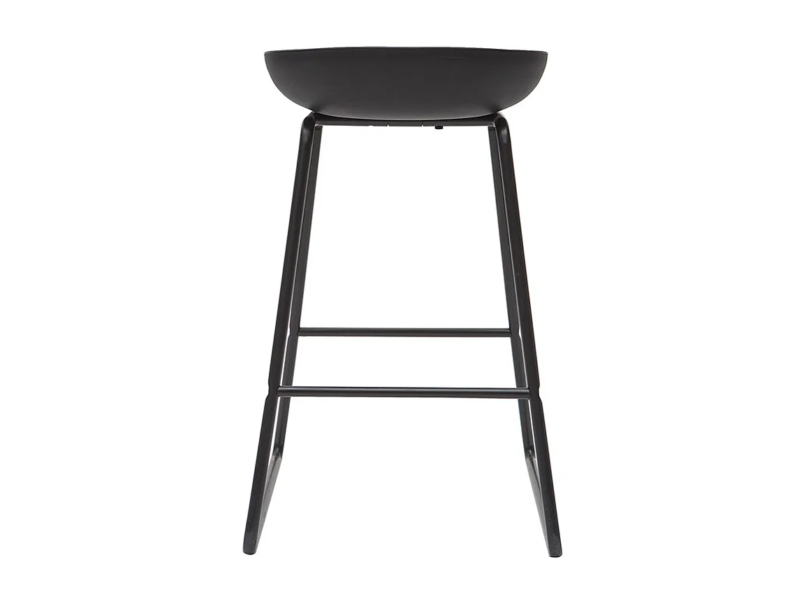 Tabourets de bar design noirs H65 cm (lot de 2) PEBBLE
