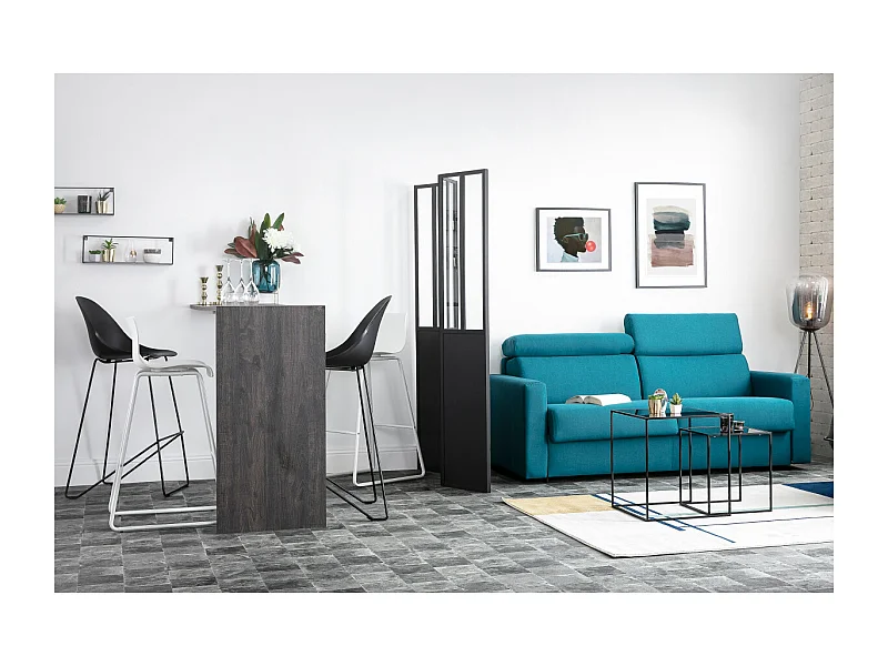 Tabourets de bar design noir 76 cm (lot de 2) ONA