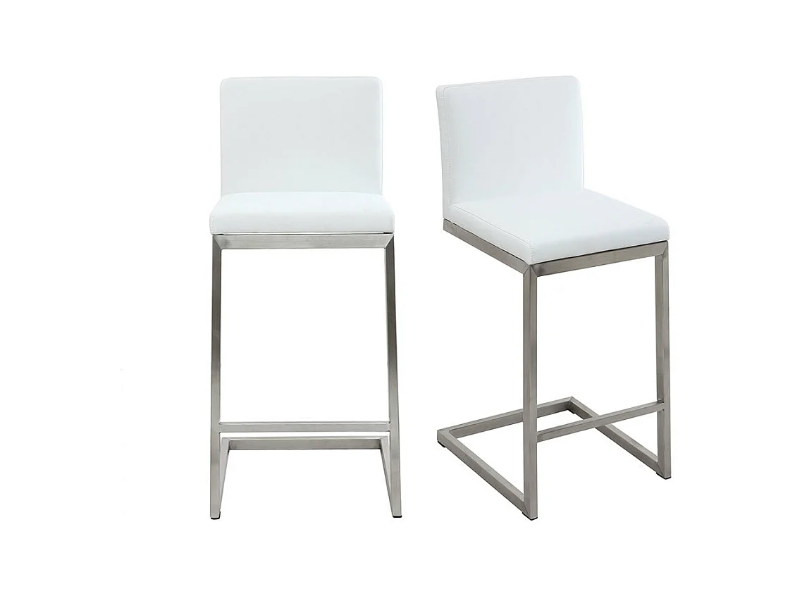 Taburete de bar diseño contemporáneo con pies de aluminio (lote de 2) STELLAR