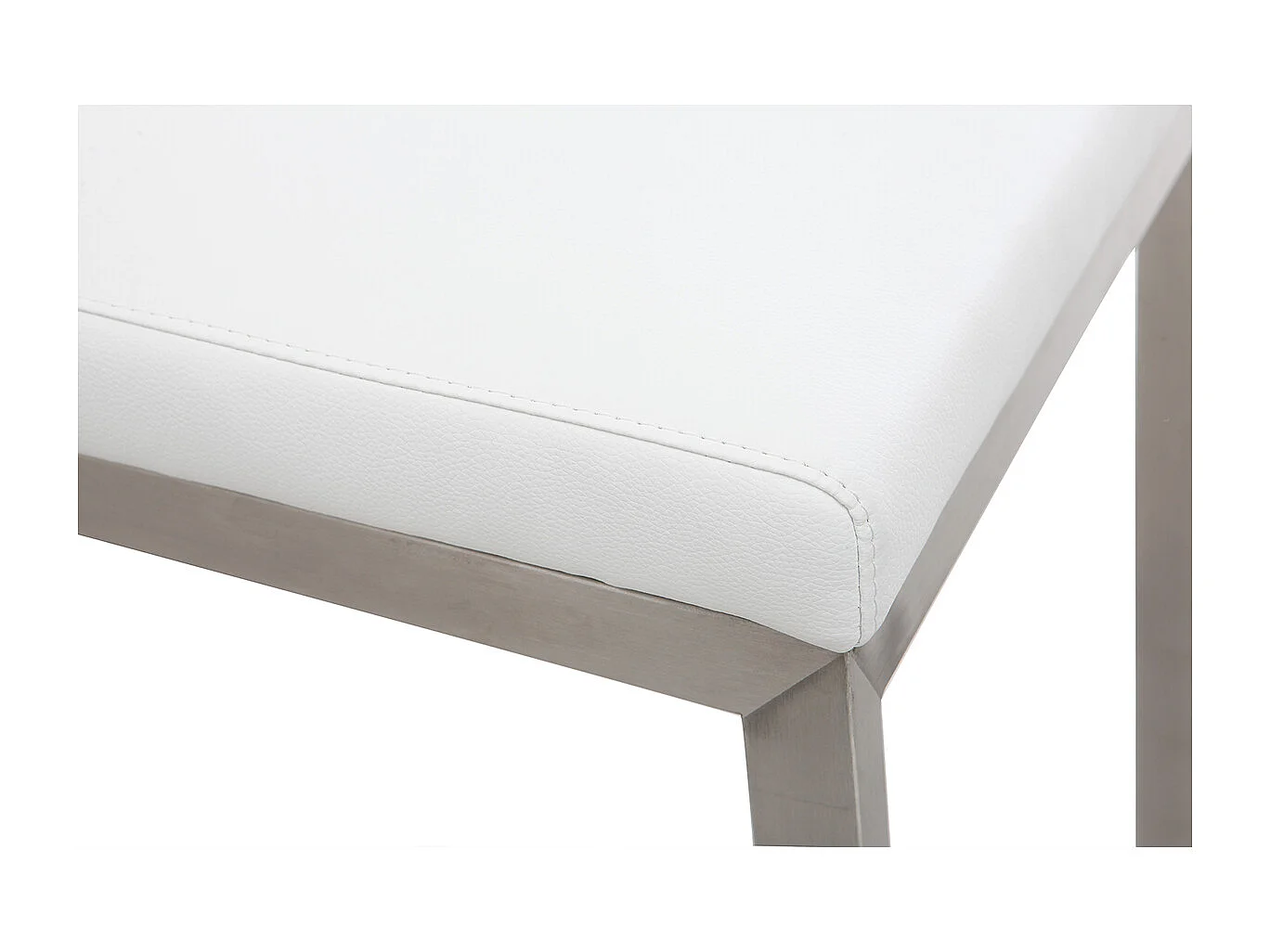Tabourets de bar design blancs avec pieds métal (lot de 2) STELLAR