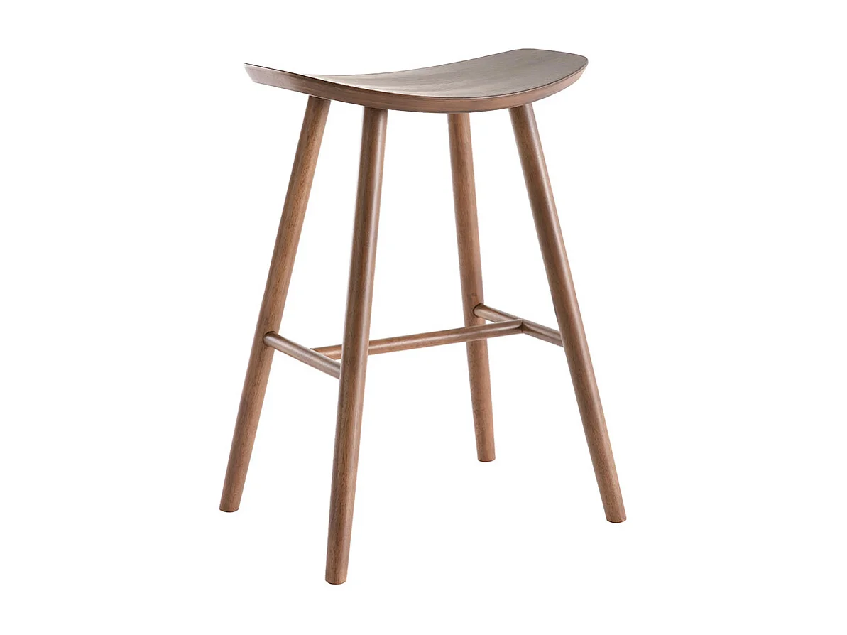 Barhocker walnussfarben H65 cm (2er-Set) DEMORY