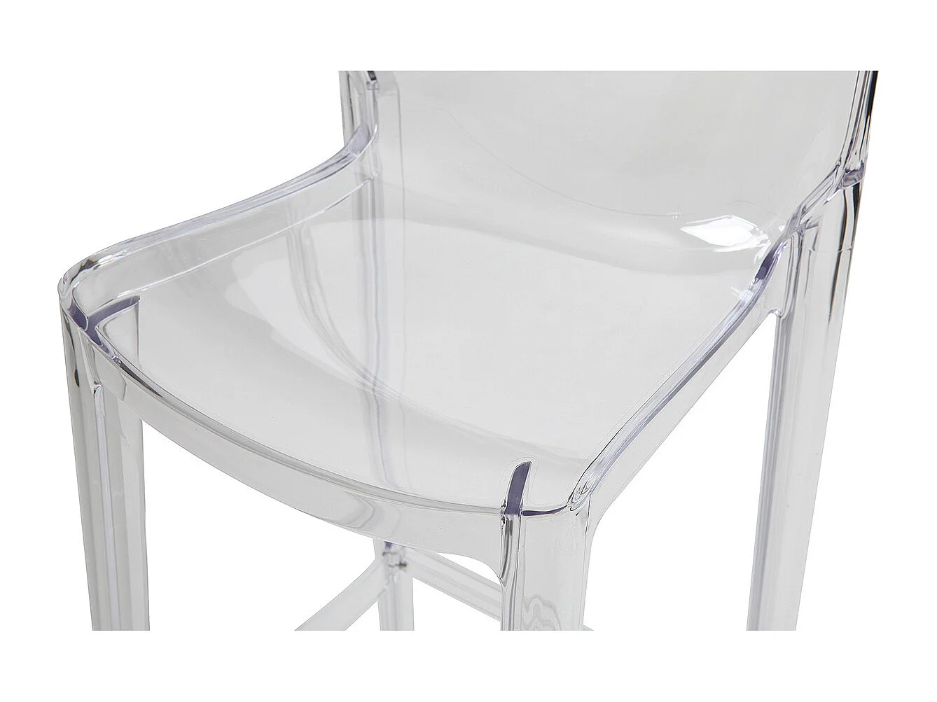 Taburete de bar diseño transparente lote de 2 YLAK
