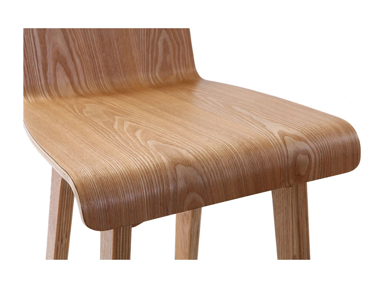 Chaise de bar scandinave en bois clair H75 cm BALTIK