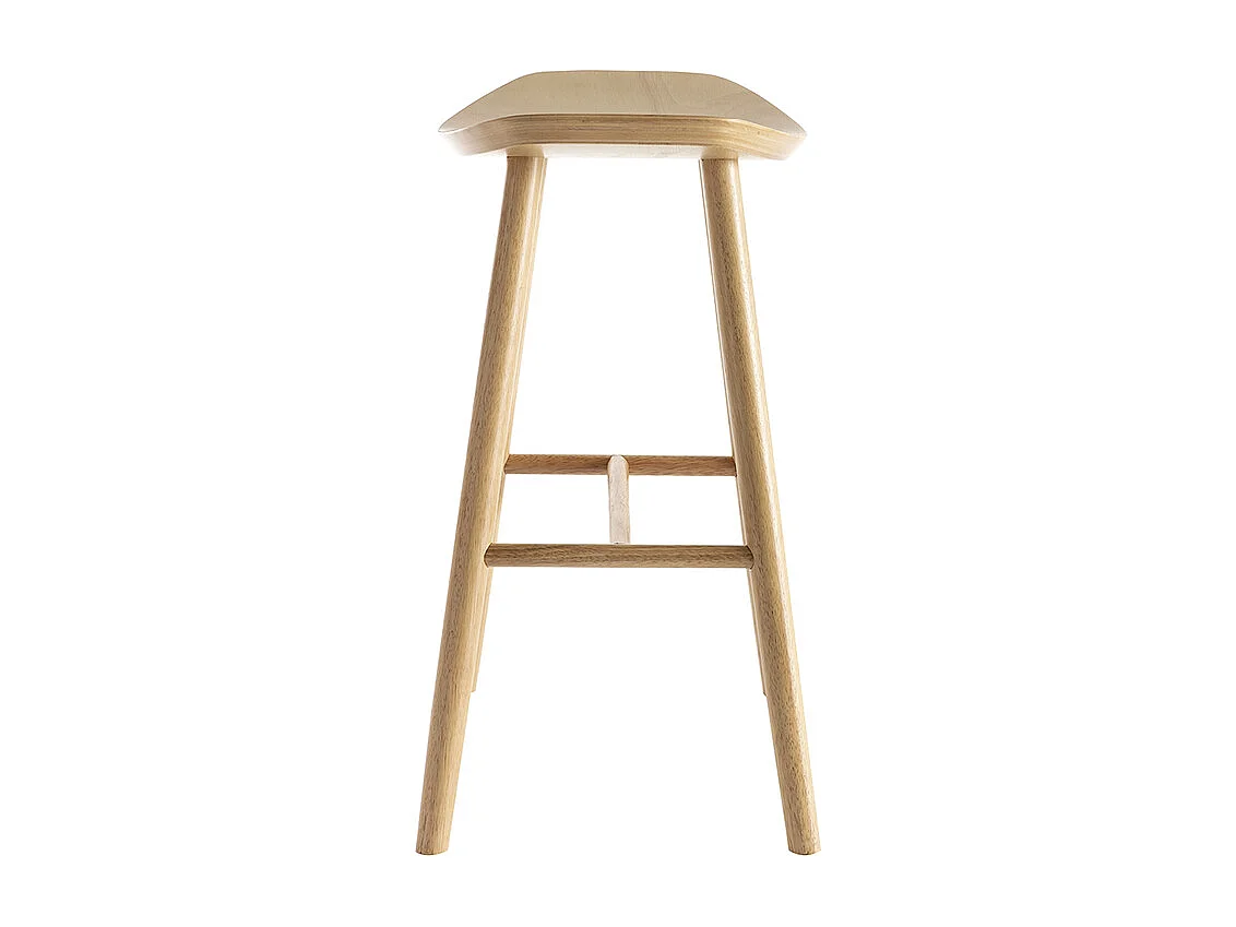 Set de 2 taburetes de cocina de madera clara 65 cm DEMORY