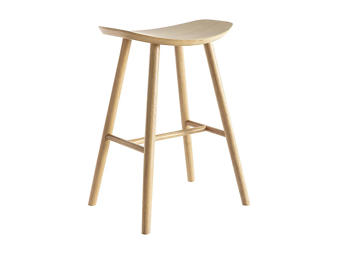 Tabourets de bar bois clair H65 cm (lot de 2) DEMORY
