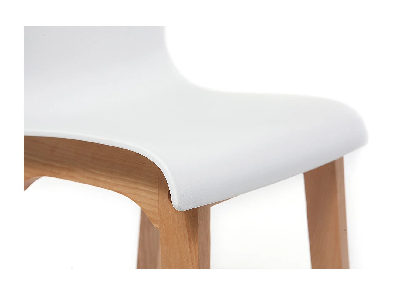 Tabourets de bar design bois et blanc H65 cm (lot de 2) NEW SURF