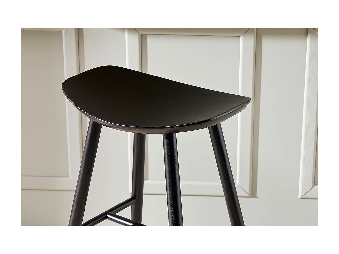 Set de 2 taburetes de cocina negros 65 cm DEMORY