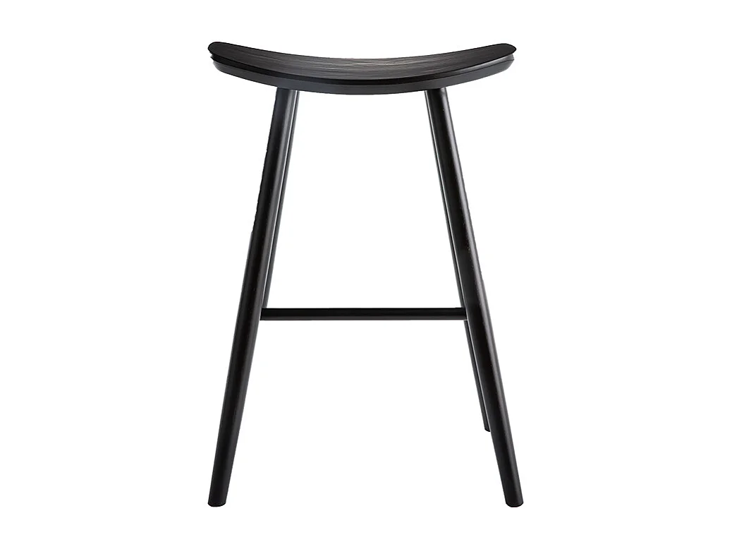 Tabourets de bar noirs H65 cm (lot de 2) DEMORY