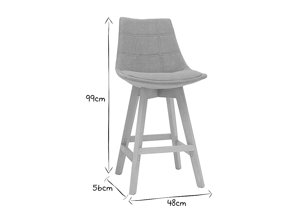 Set di 2 sgabelli da bar scandinavi effetto velluto giallo senape 65 cm MATILDE