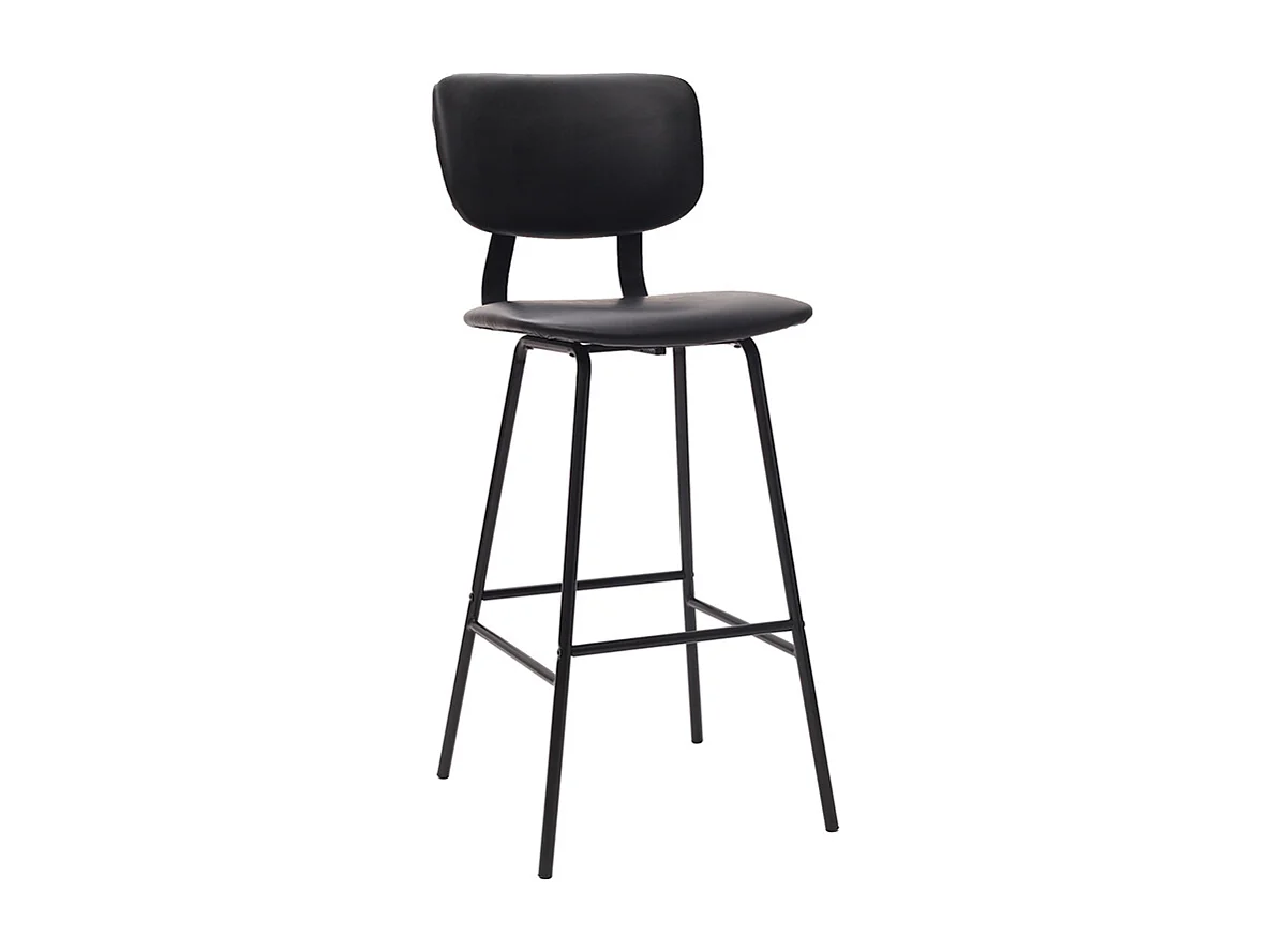 Design-Barhocker Schwarz mit Metallbeinen 75 cm (2 Stk.) LAB