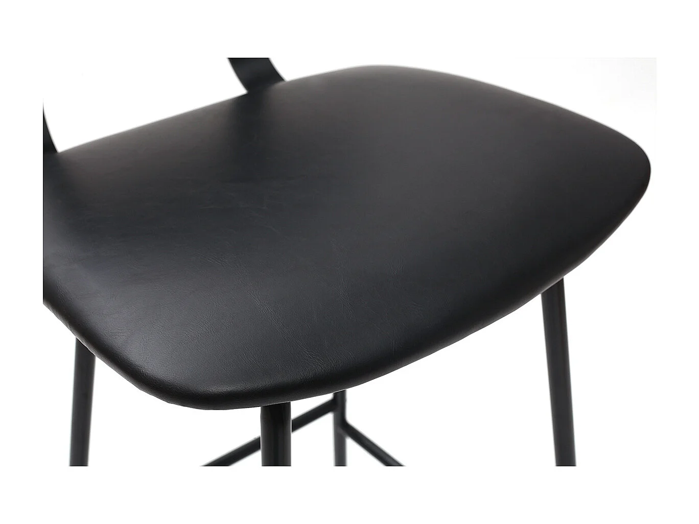 Design-Barhocker Schwarz mit Metallbeinen 75 cm (2 Stk.) LAB