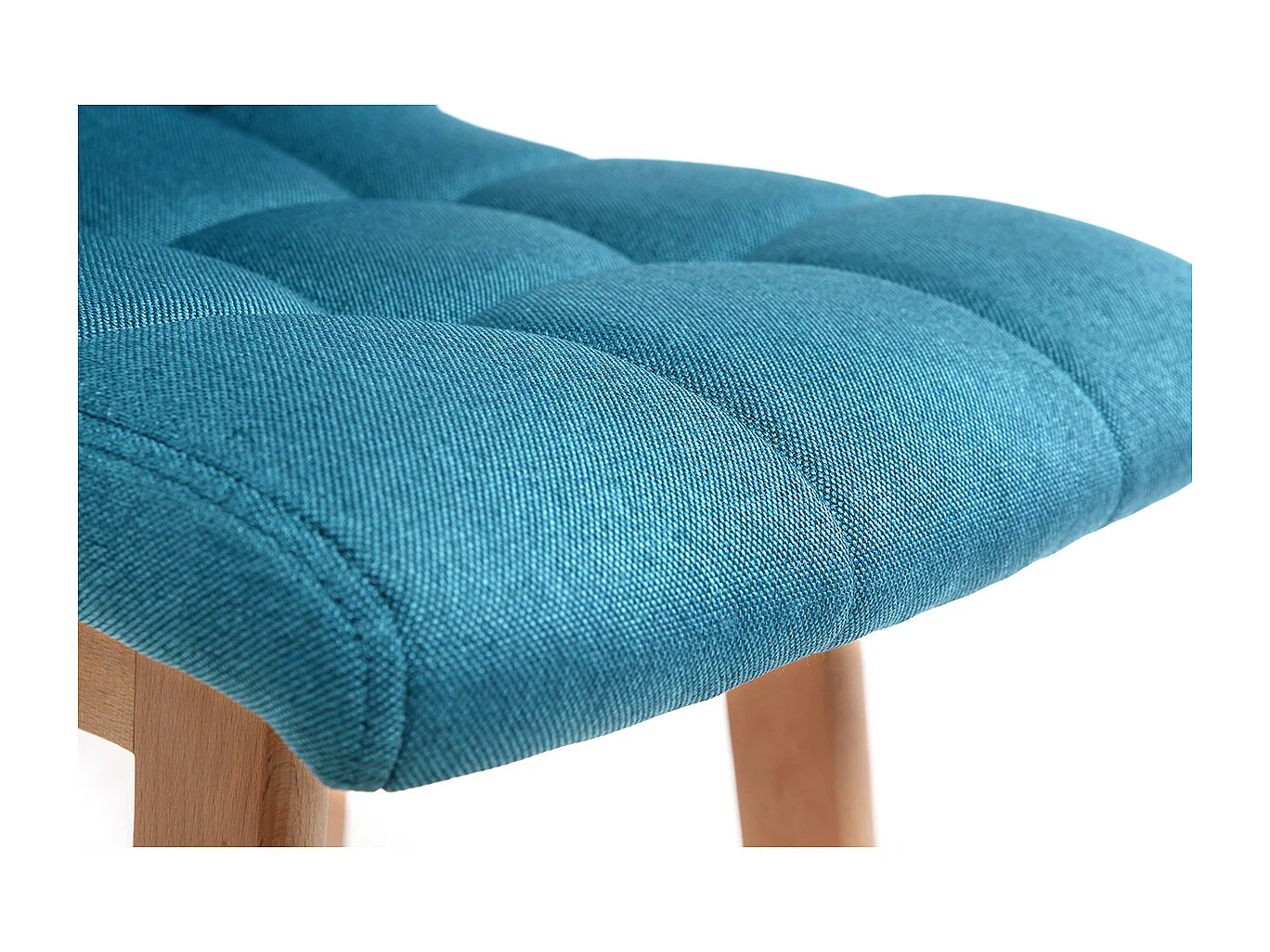 Taburete de bar madera y azul petróleo 65cm lote de 2 KLARIS