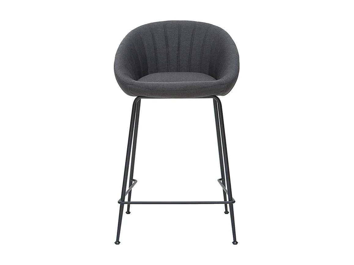 Taburetes de bar tejido gris oscuro 65 cm (lote de 2) SHERU