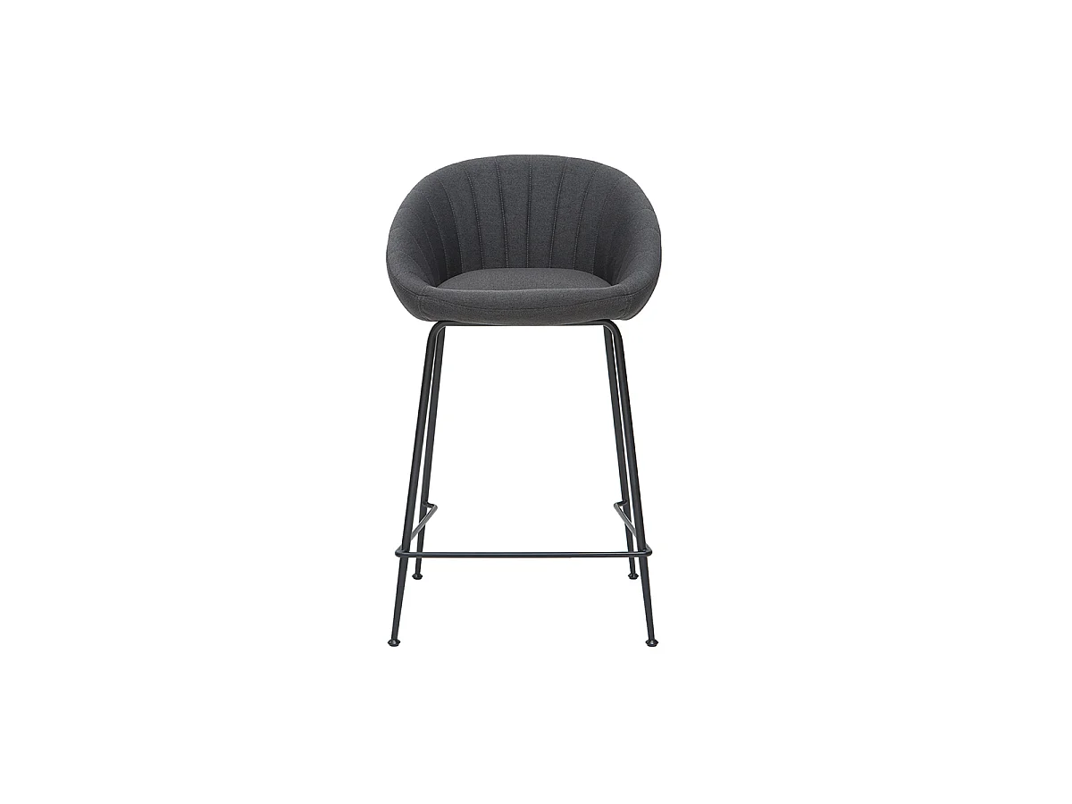 Taburetes de bar tejido gris oscuro 65 cm (lote de 2) SHERU