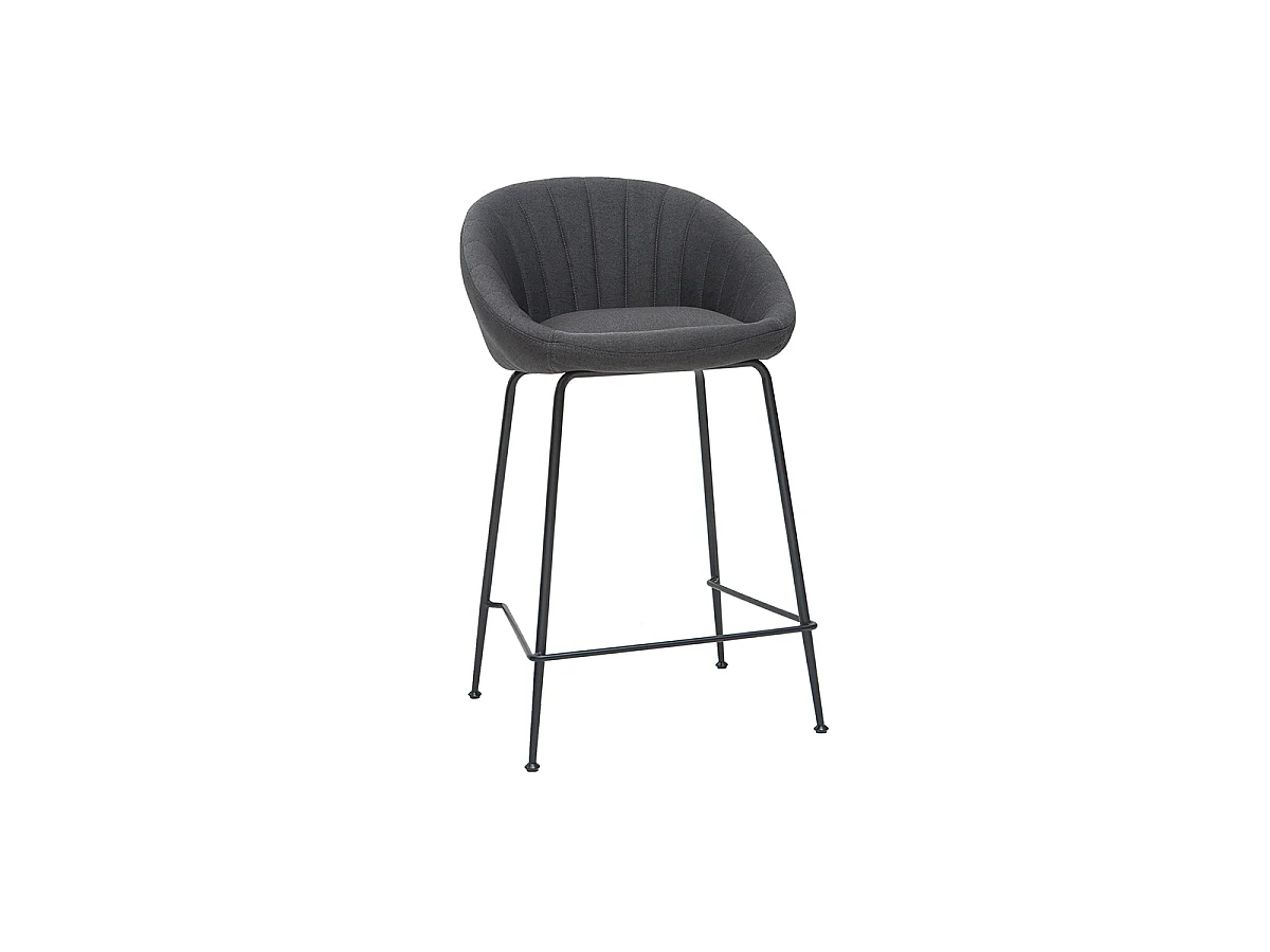 Taburetes de bar tejido gris oscuro 65 cm (lote de 2) SHERU