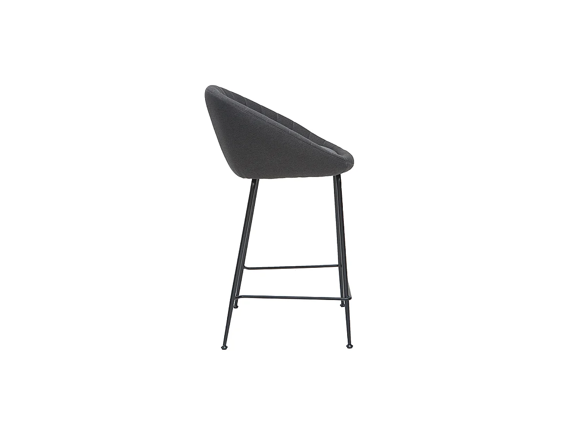 Taburetes de bar tejido gris oscuro 65 cm (lote de 2) SHERU