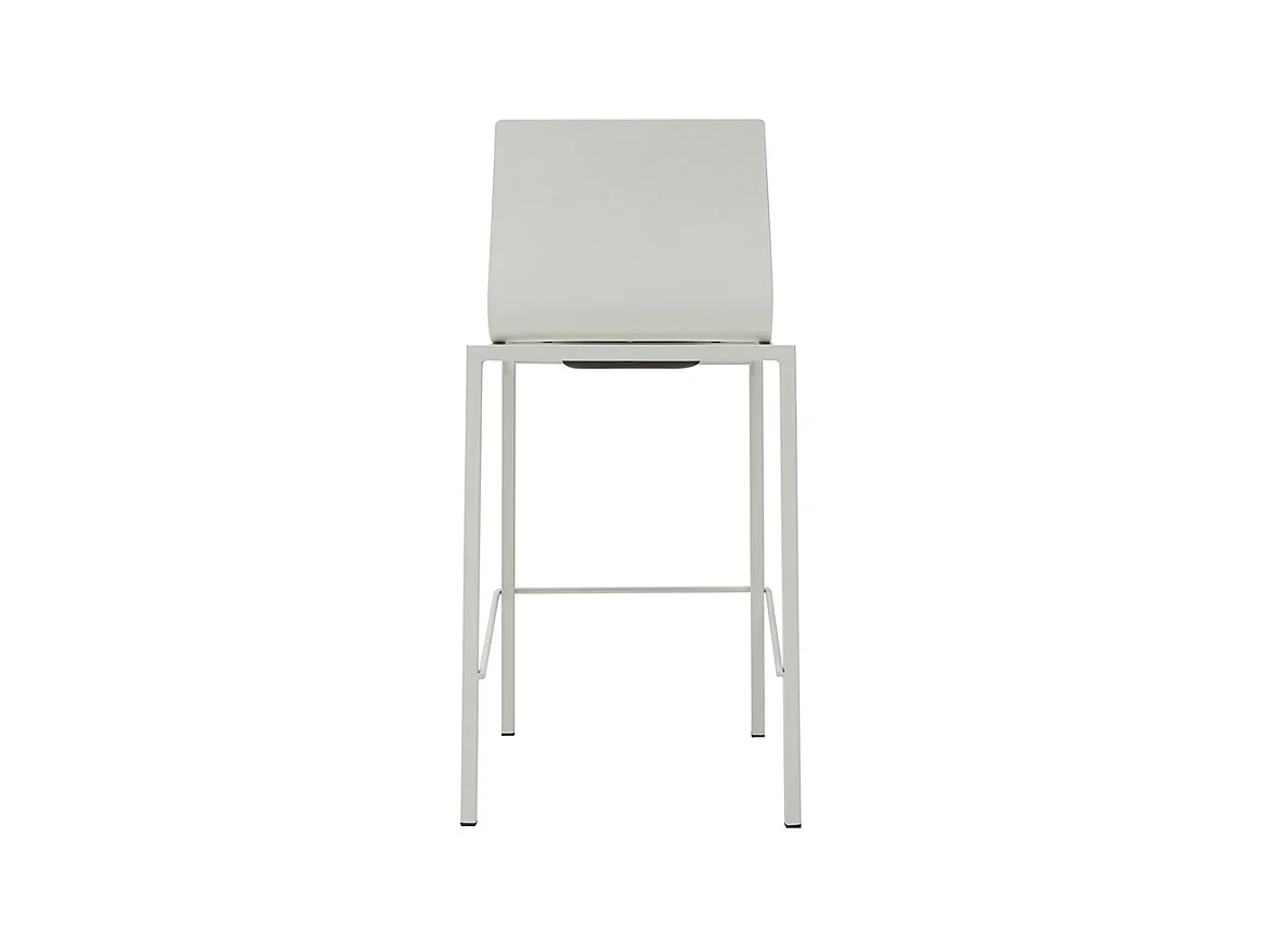 Tabourets de bar design empilables blancs H65 cm (lot de 2) KUPA