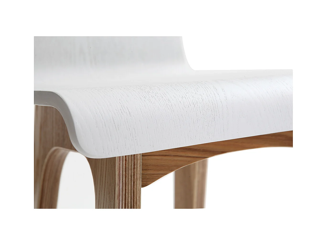 Sgabelli da bar scandinavi legno chiaro e bianco H65 cm (set di 2) BALTIK