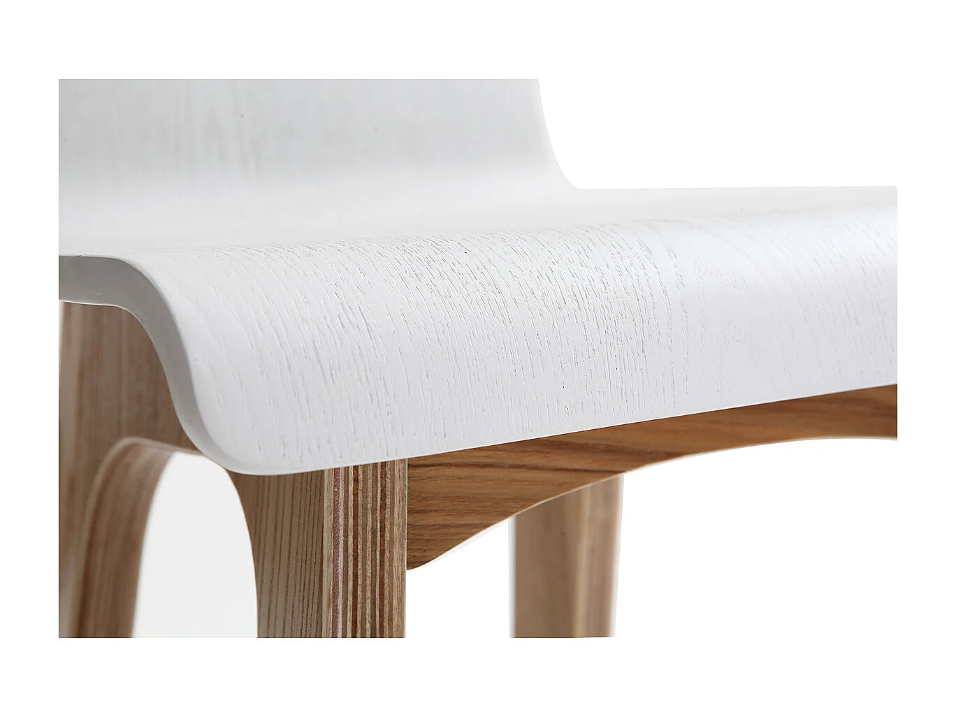 Tabourets de bar scandinaves bois clair et blanc H65 cm (lot de 2) BALTIK
