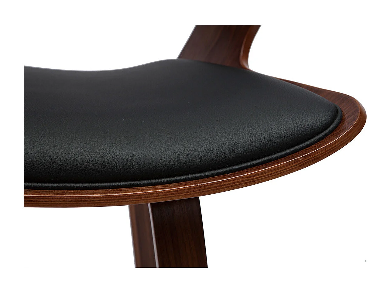 Taburete de cocina de diseño negro con madera oscura 65 cm SYRAH