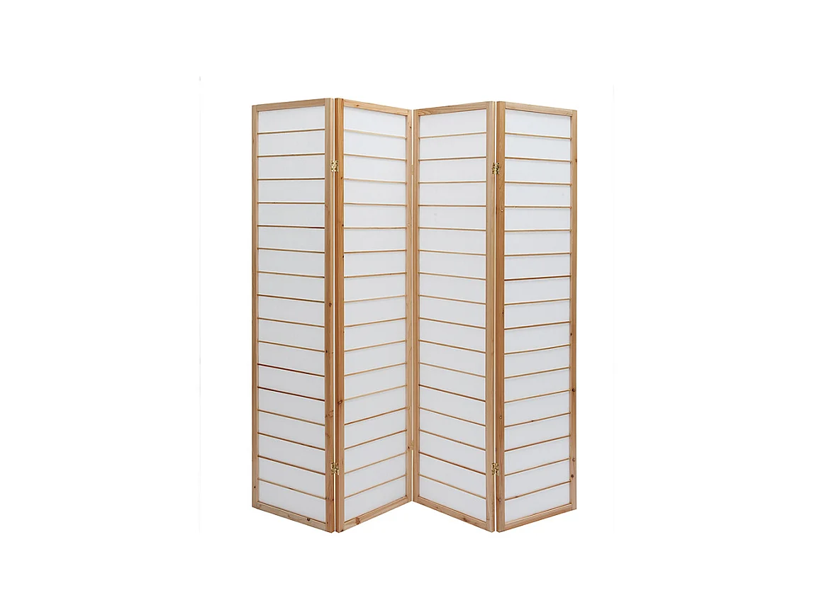Paravent japonais en bois et papier de riz L177 cm GIBON
