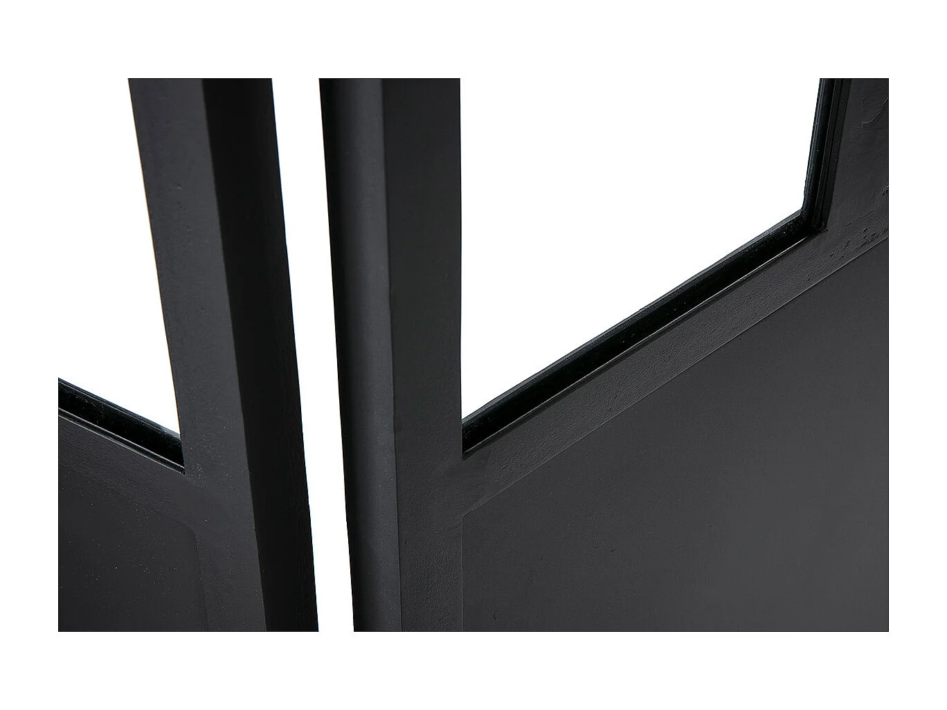 Paravento 4 ventagli in metallo nero e vetro RACK