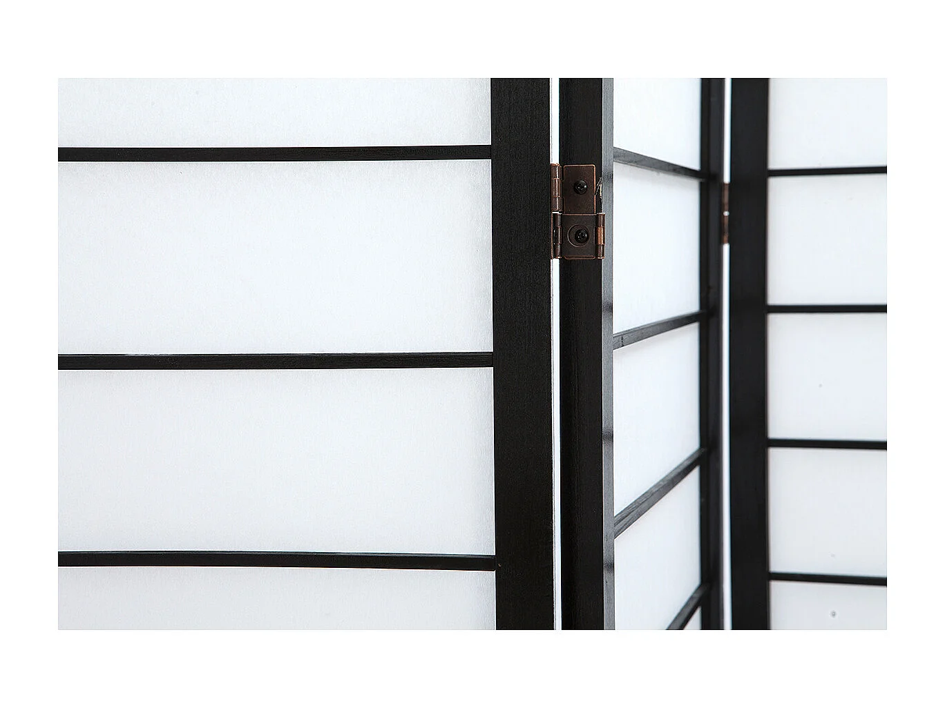 Biombo japonés de madera negra y papel de arroz GIBON