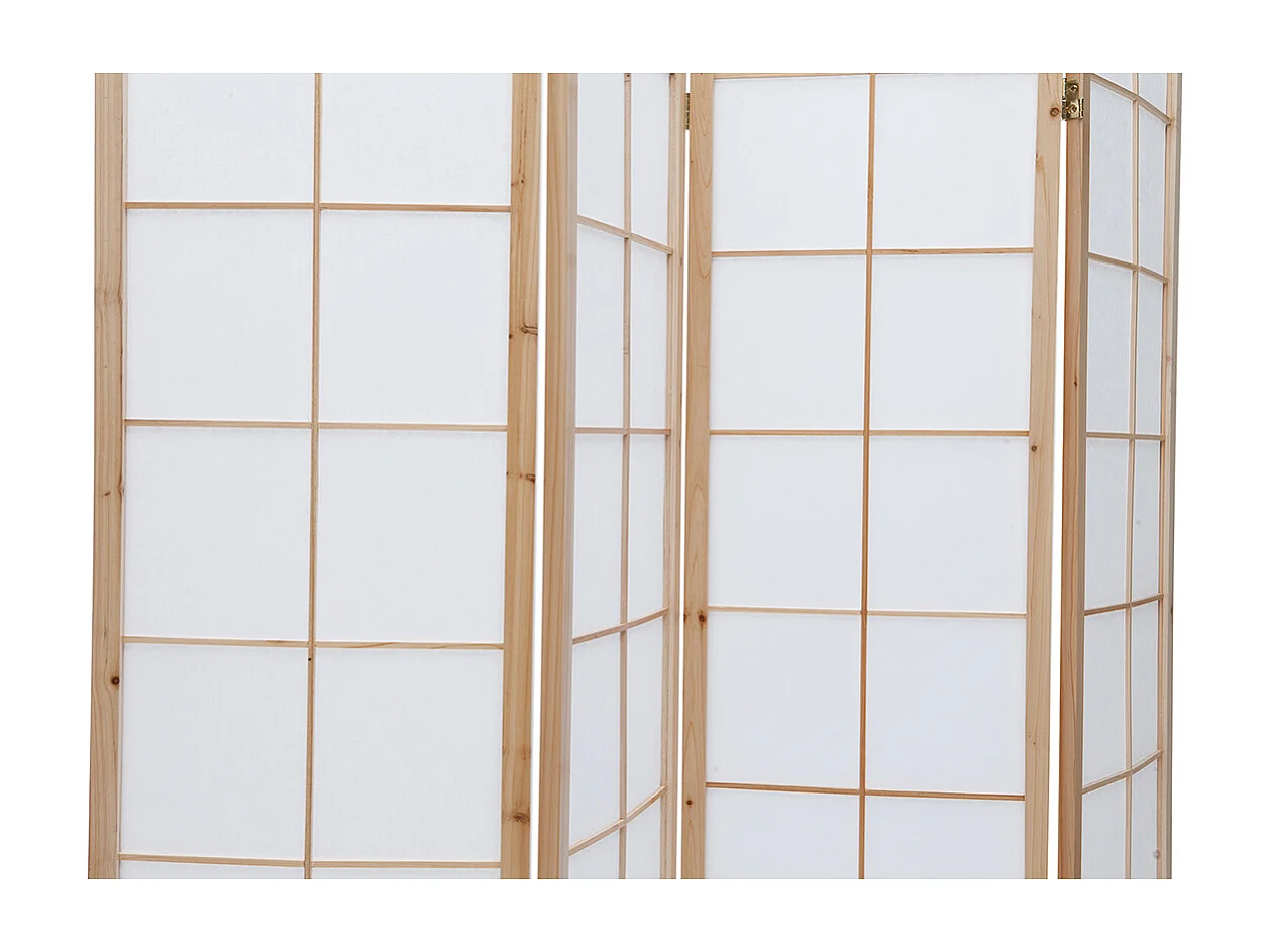 Paravent japonais en bois et papier de riz L176 cm IKUYO