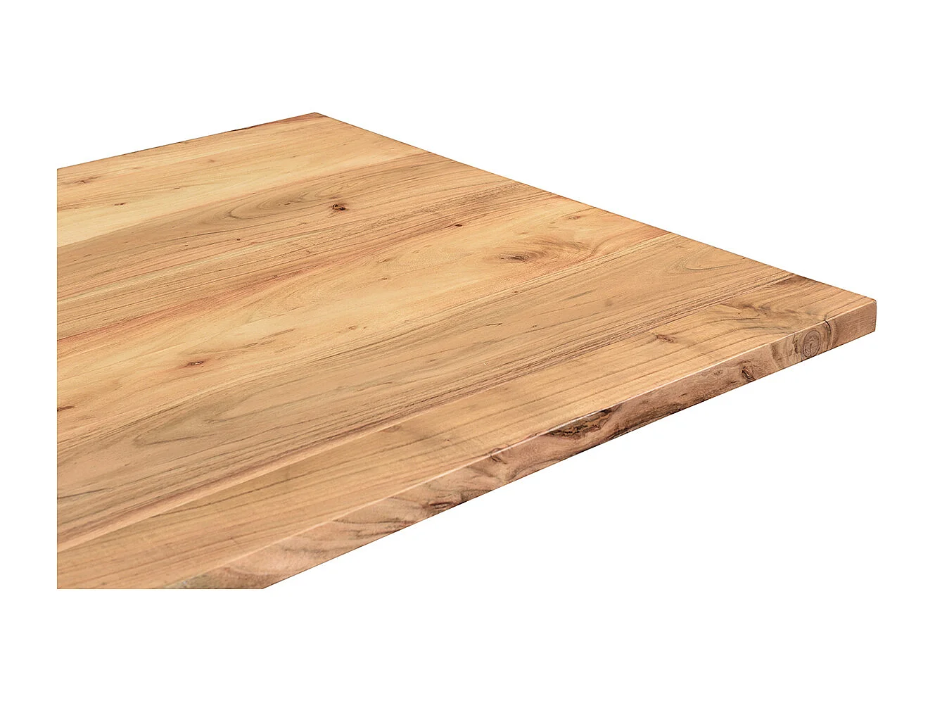 Table à manger rectangulaire industrielle en bois massif et métal noir L200 cm VALLEY