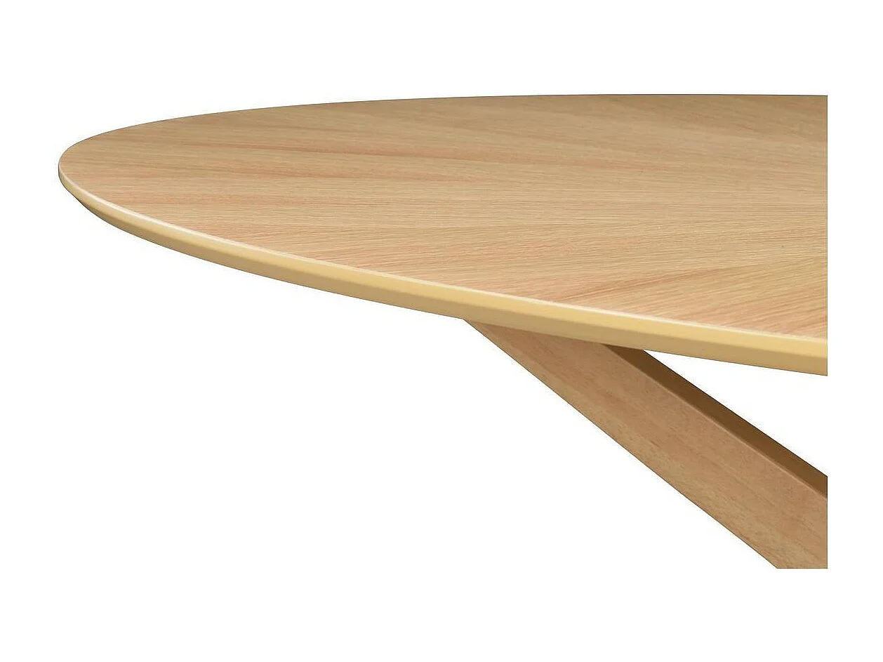 Table à manger design ovale chêne L160 cm DIELLI