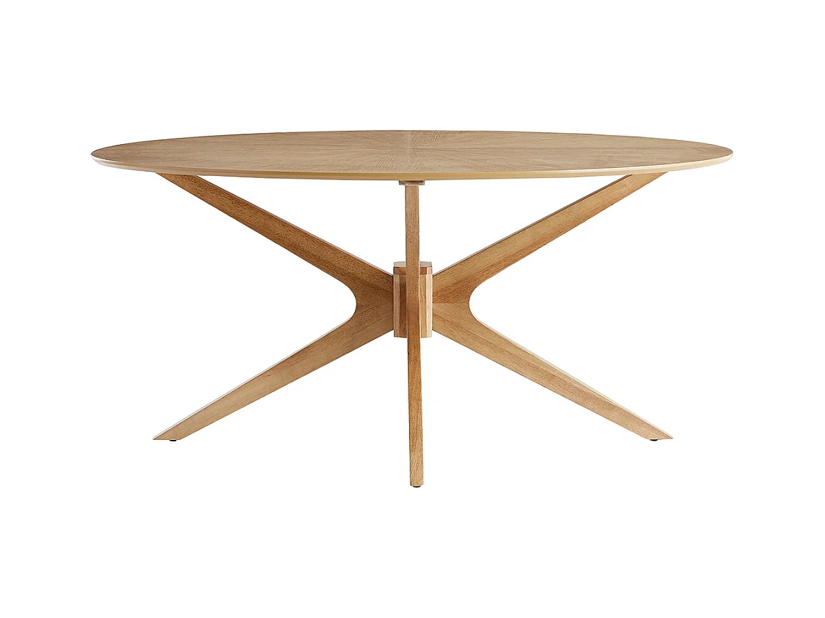 Table à manger design ovale chêne L160 cm DIELLI