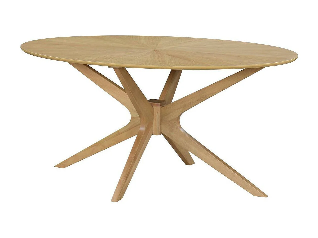 Mesa de comedor ovalada de diseño en roble 160 cm DIELLI