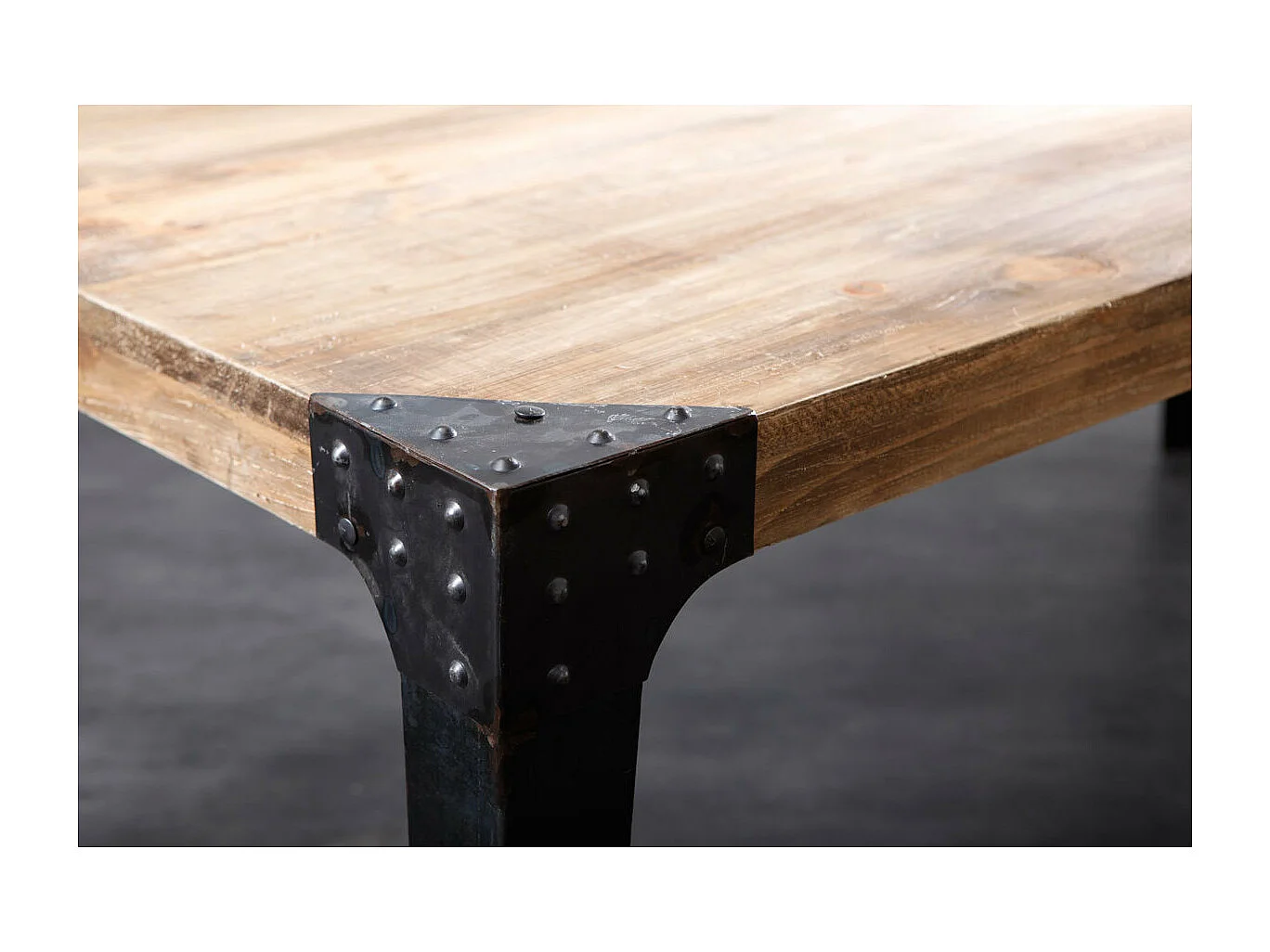 Industrieller Esstisch Metall und Holz L200 MADISON