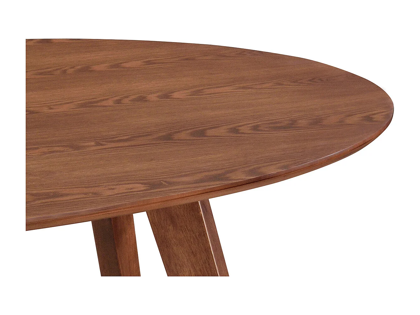 Table à manger vintage ovale en bois foncé L160 cm MARIK